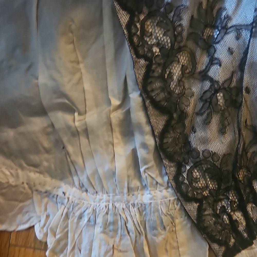 Wounded Bird! Antique 1800s Elegant Black Lace Women's Top - Picture 8 of 17